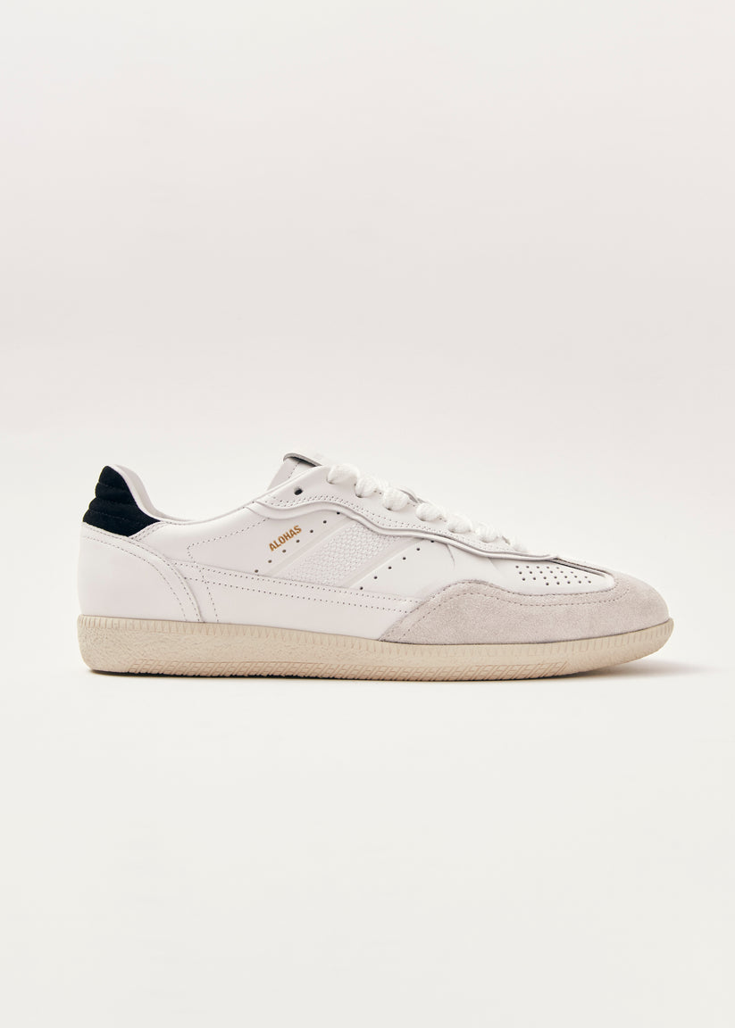 Alohas Tb.490 Zapatillas de Piel Blancas y Negras